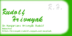rudolf hrivnyak business card